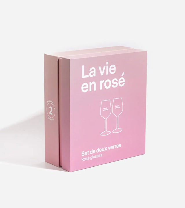 Coffret Duo verres à vin - La Vie en Rosé