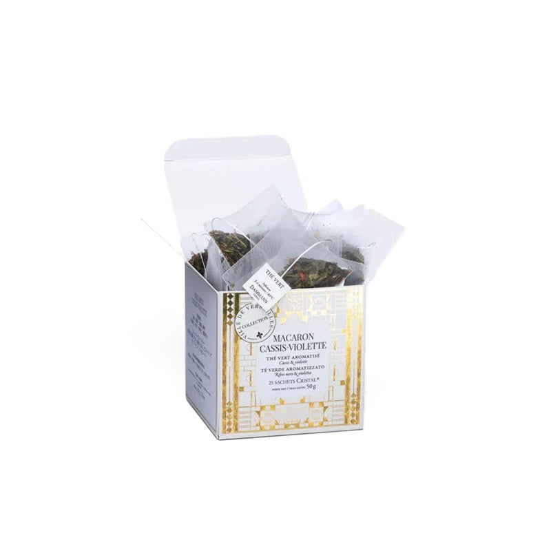 Dammann Frères - Thé vert Macaron Cassis Violette - 25 sachets