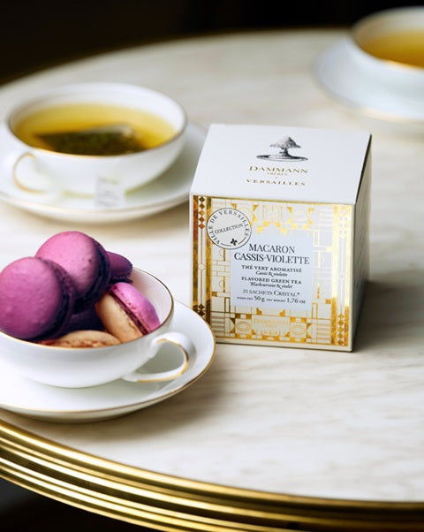 Dammann Frères - Thé vert Macaron Cassis Violette - 25 sachets