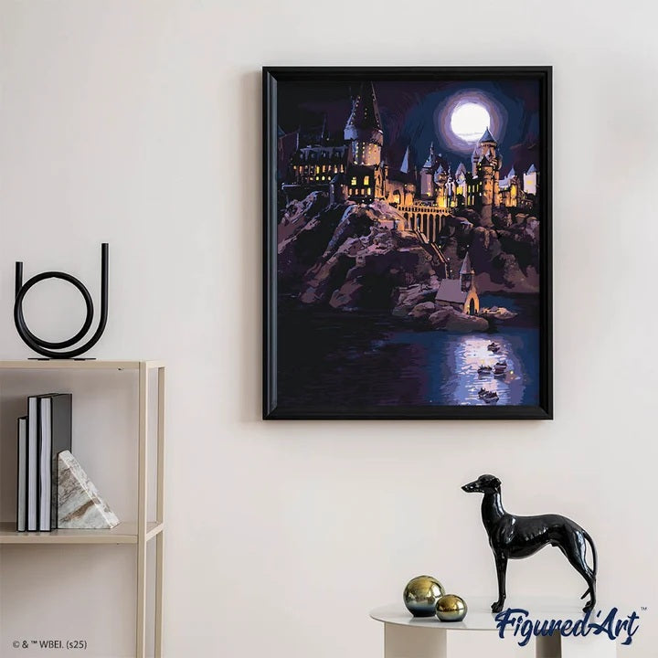 Harry Potter peinture par numéros Hogwarts by night