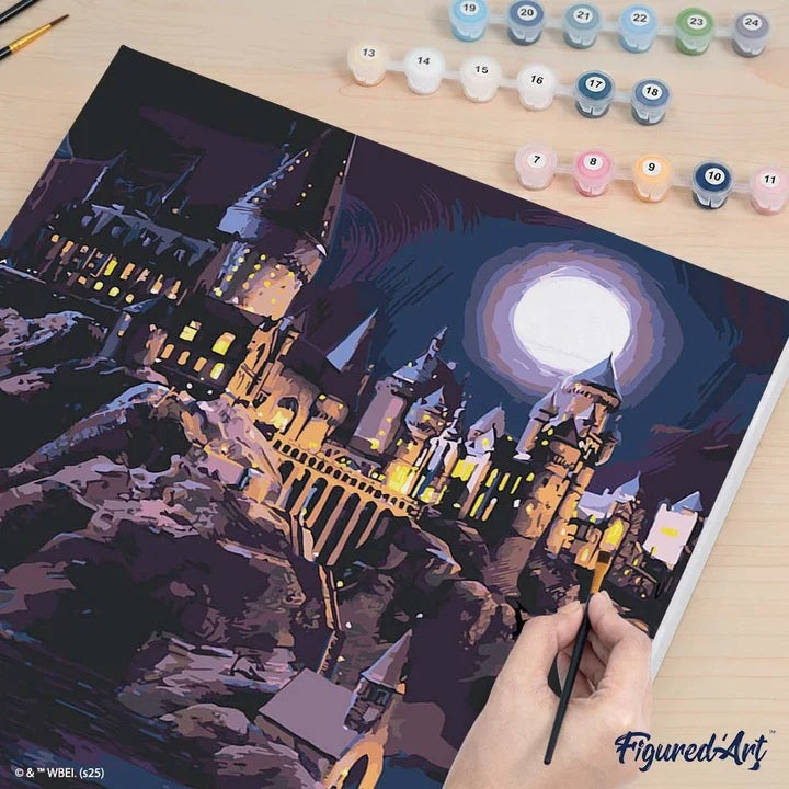Harry Potter peinture par numéros Poudlard la nuit