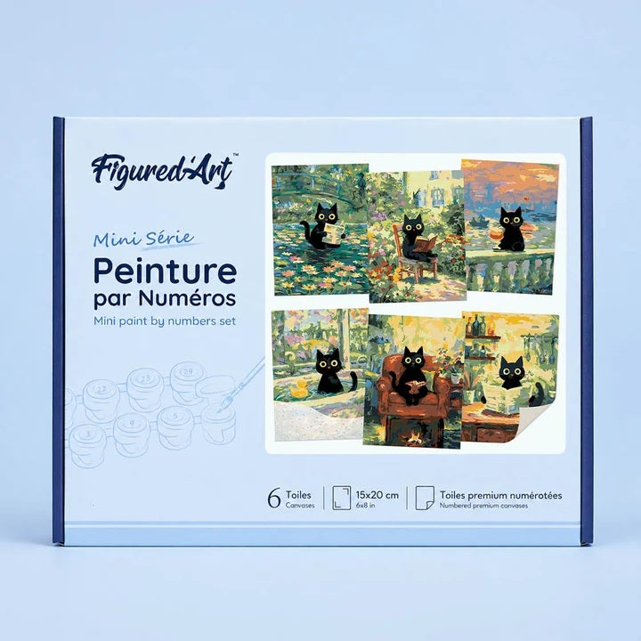 Série peintures par numéros Chat style Monet