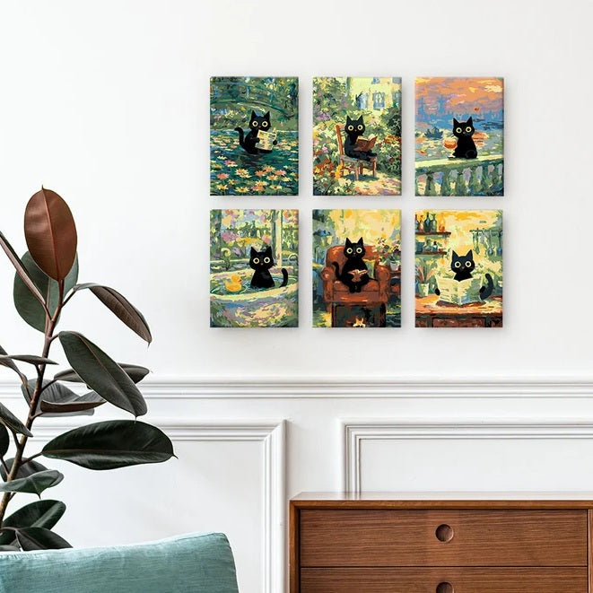 Série peintures par numéros Chat style Monet