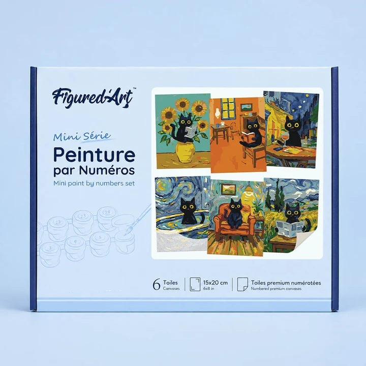 Série peintures par numéros Chat style Van Gogh