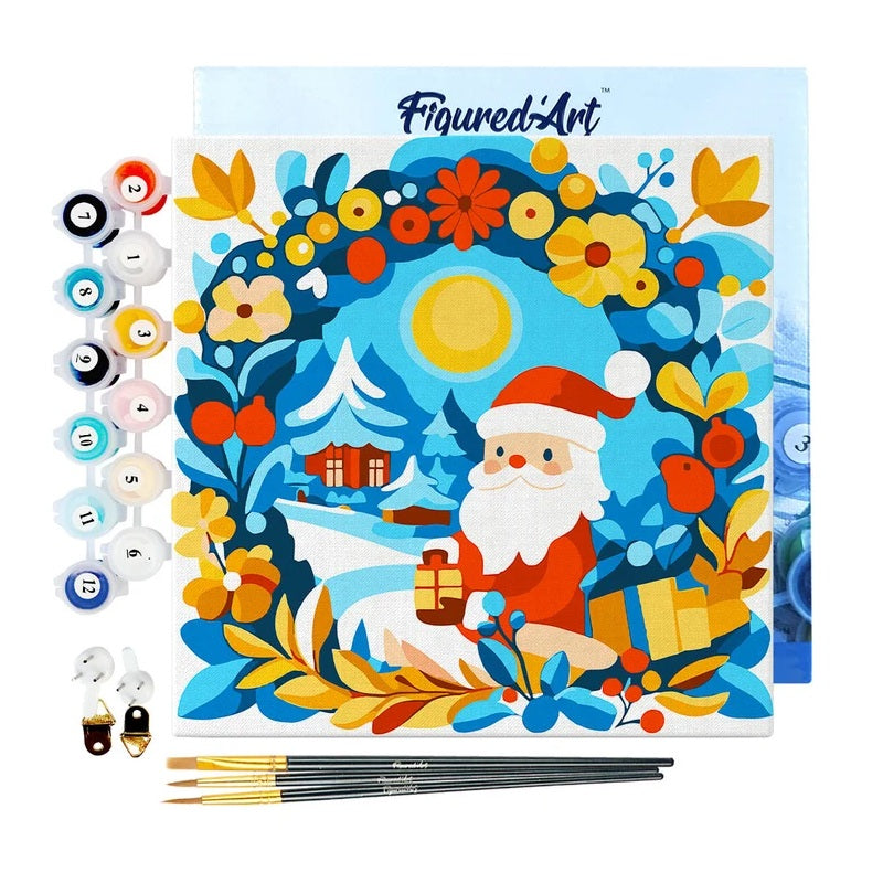 Peinture par numéros Couronne Père Noël
