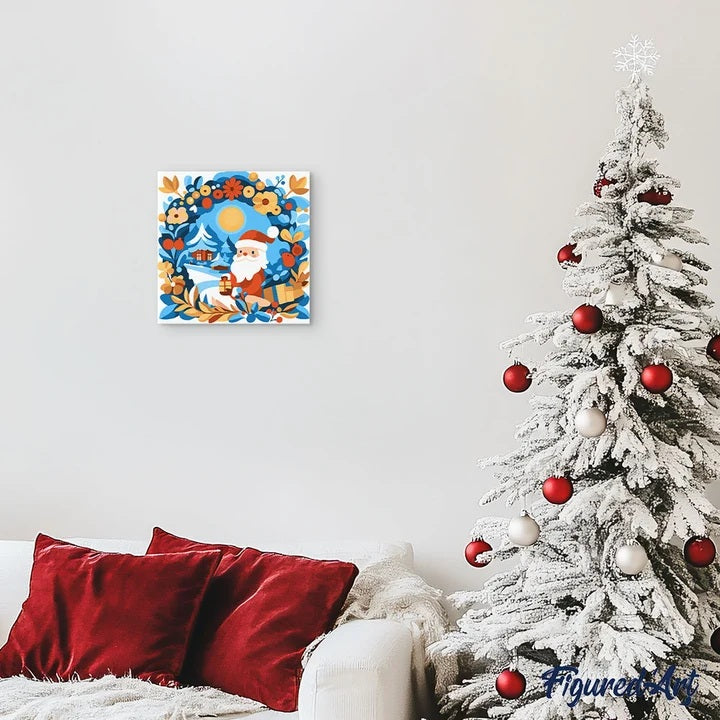 Peinture par numéros Couronne Père Noël