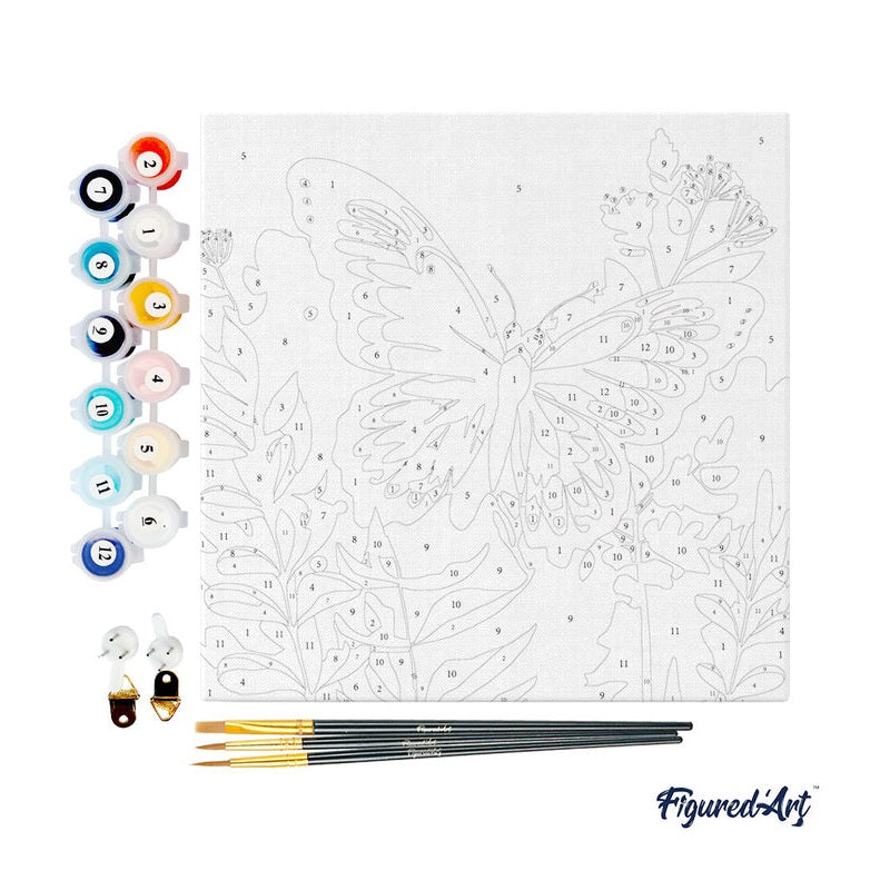 Peinture par numéros Papillon Tropical