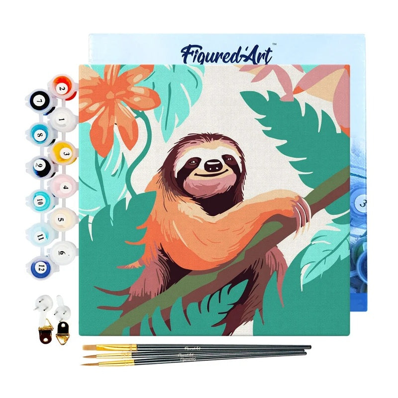 Peinture par numéros Paresseux Tropical