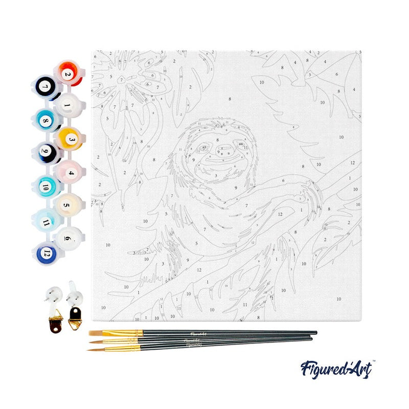 Peinture par numéros Paresseux Tropical