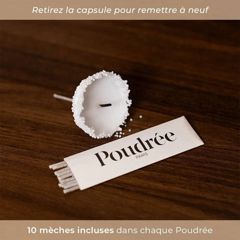 Poudrée mèches bougie