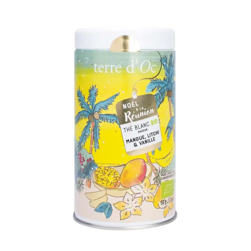 Terre d'Oc - Thé blanc BIO - Noël à la Réunion - boîte vrac 50gr