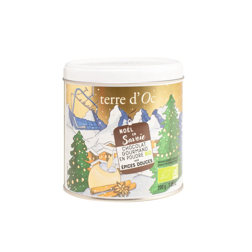 Terre d'Oc - Chocolat en poudre BIO aux épices douces - boîte vrac 200gr