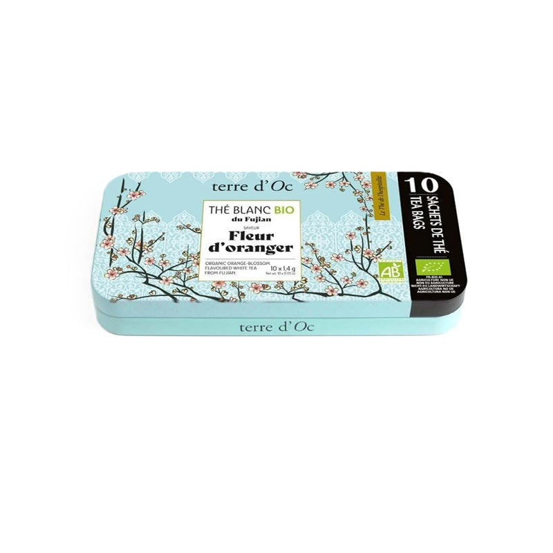 Terre d'Oc thé blanc bio fleur d'oranger boîte nomade