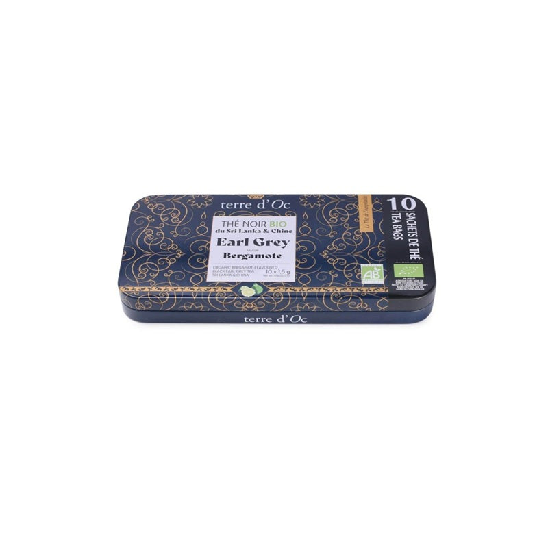 Terre d'Oc thé noir bio Earl Grey bergamote boîte nomade