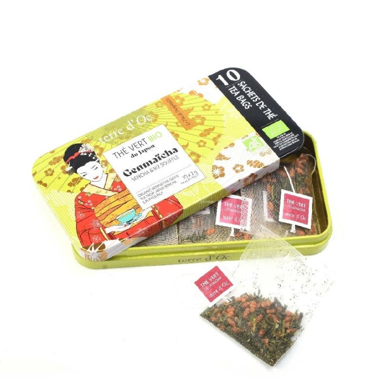 Terre d'oc thé vert bio genmaïcha boîte nomade