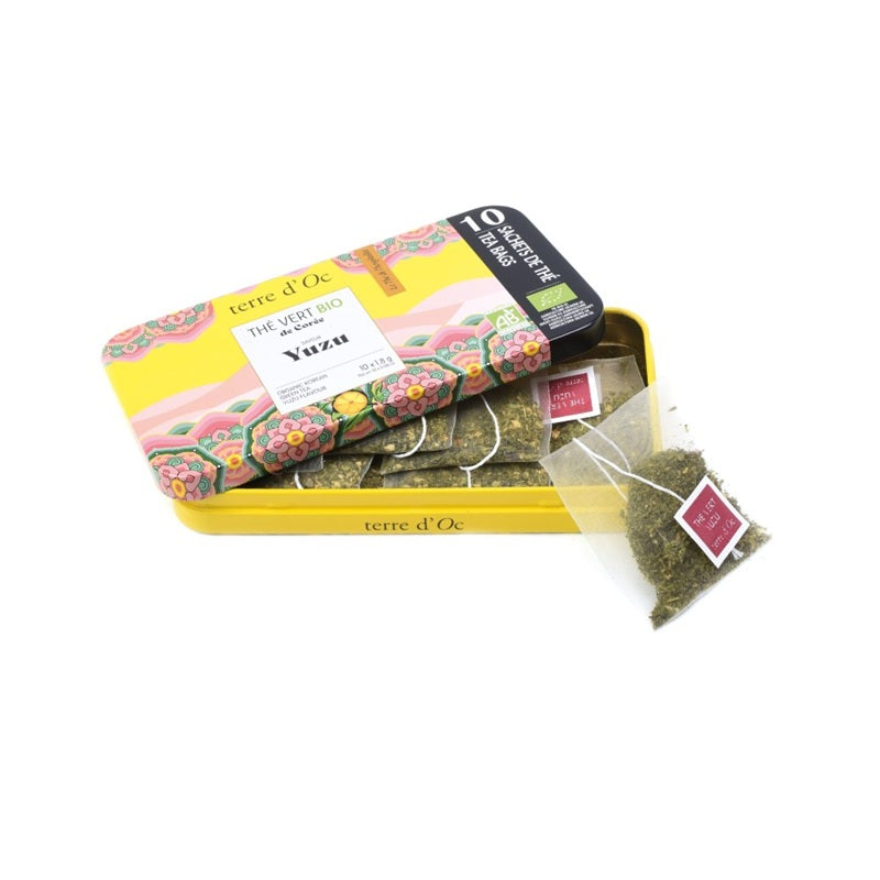 Terre d'Oc thé vert bio yuzu boîte nomade