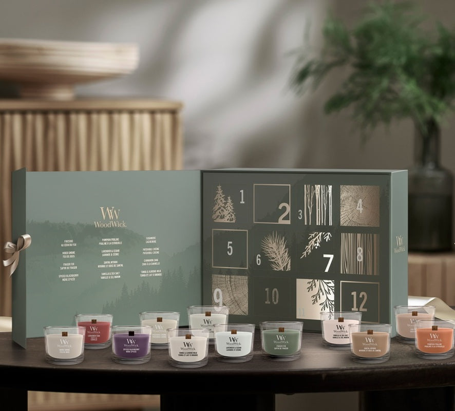 Woodwick Calendrier de l'Avent 2026 contenu