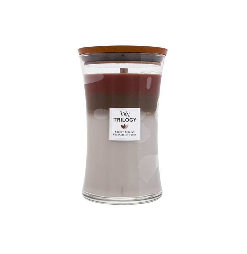 Woodwick Large Trilogy Forest Retreat (Escapade en Forêt) 609gr