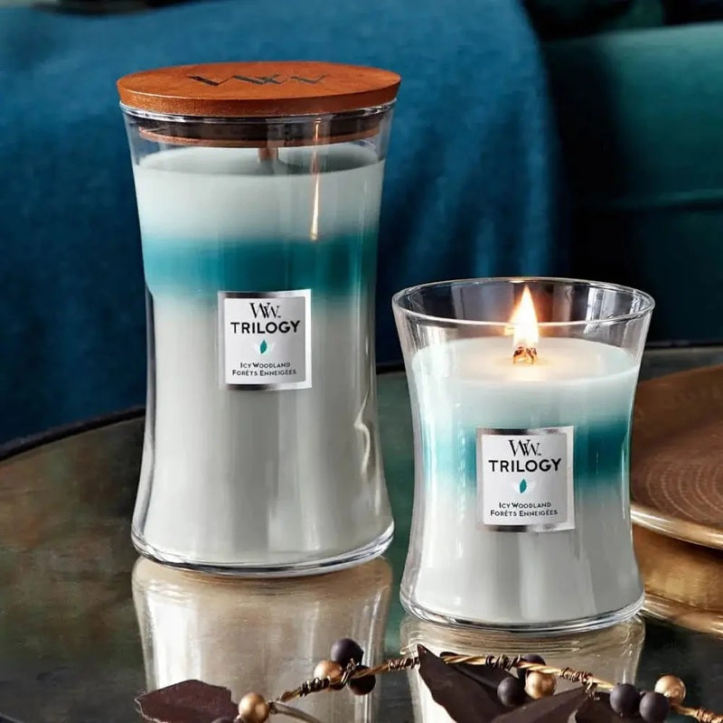 Woodwick Large Trilogy Icy Woodland (Forêts Enneigées) 609gr