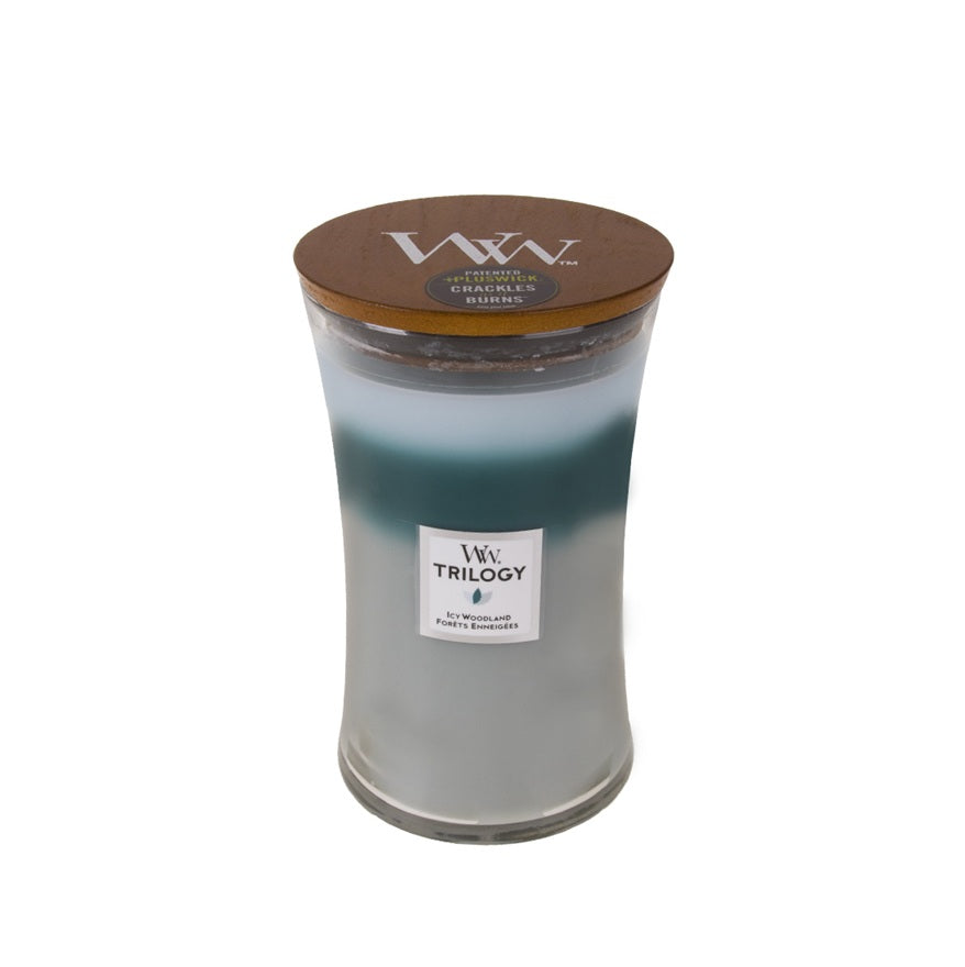 Woodwick Large Trilogy Icy Woodland (Forêts Enneigées) 609gr