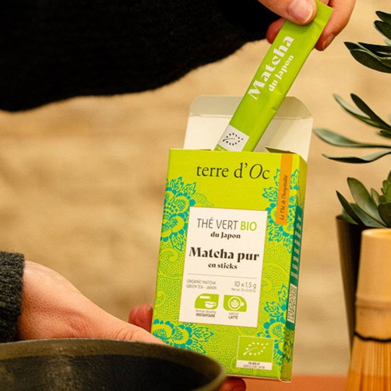 Terre d'Oc - Thé vert Matcha bio - 10 sticks