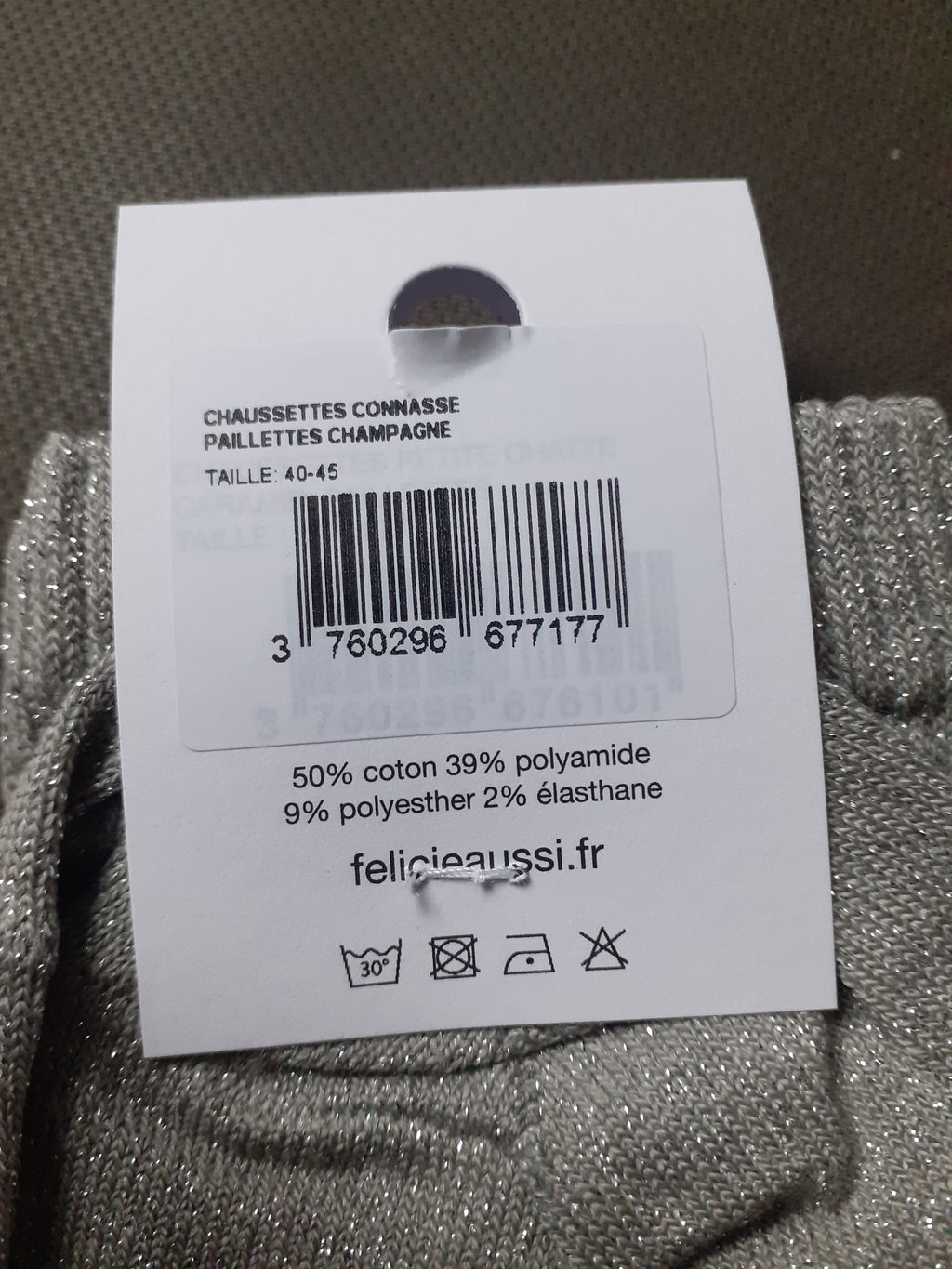 Sequin Socks - CONNASSE - champagne 40/45