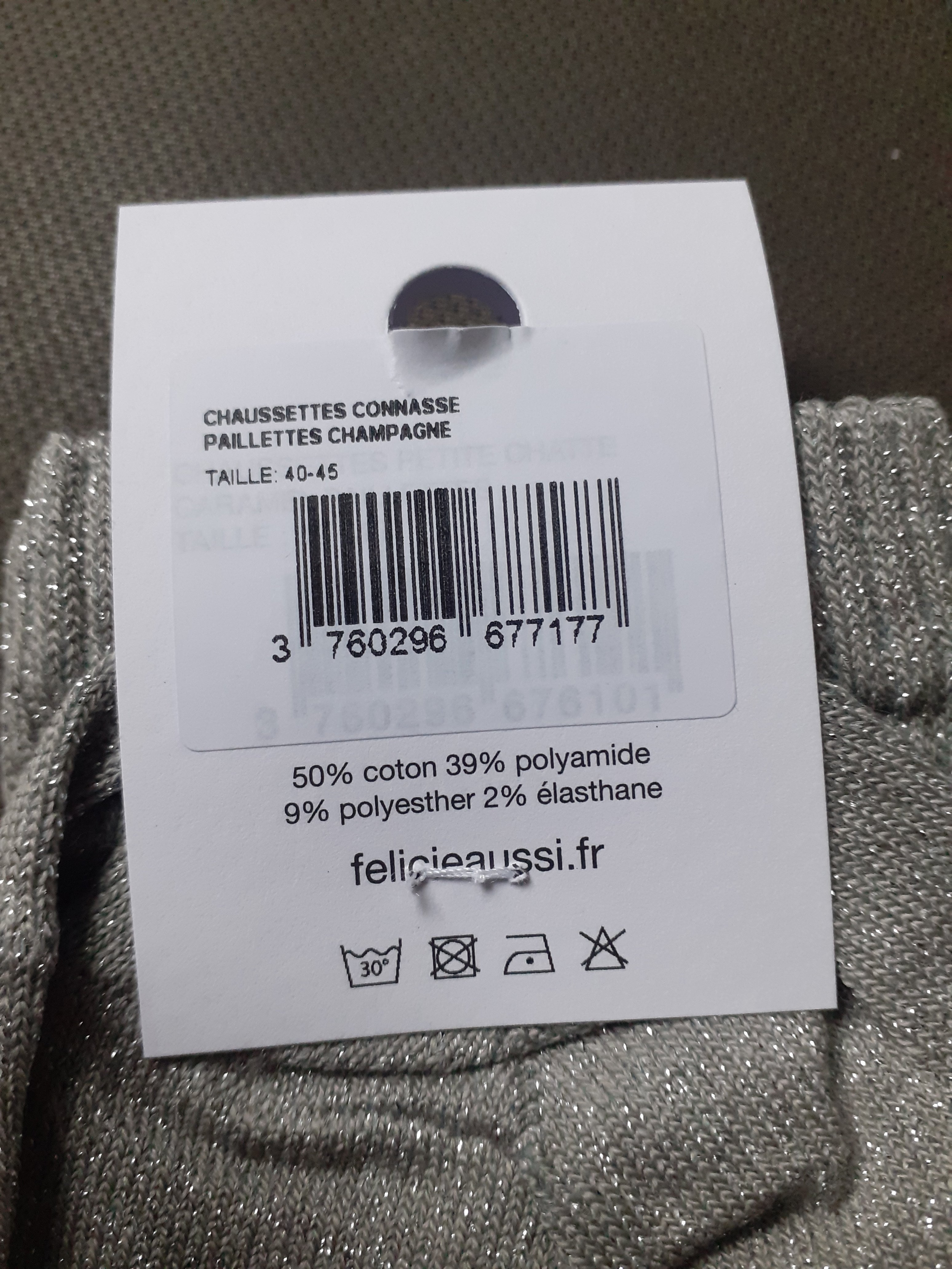 Sequin Socks - CONNASSE - champagne 40/45