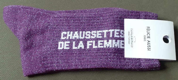 Sequin Socks - De La Flemme - purple 36/40