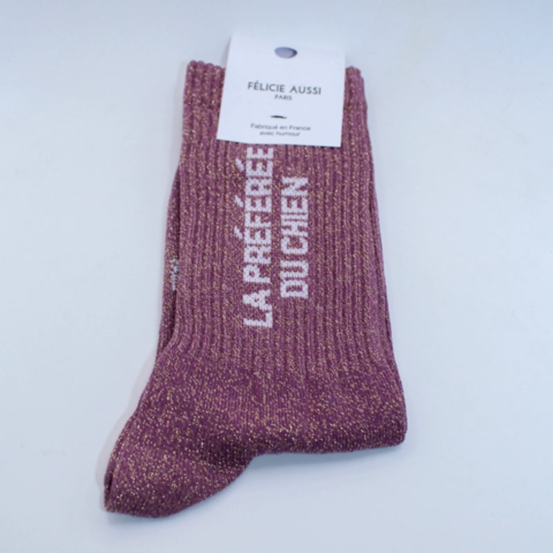 Félicie Aussi chaussettes à paillettes La Préférée du Chien 36-40
