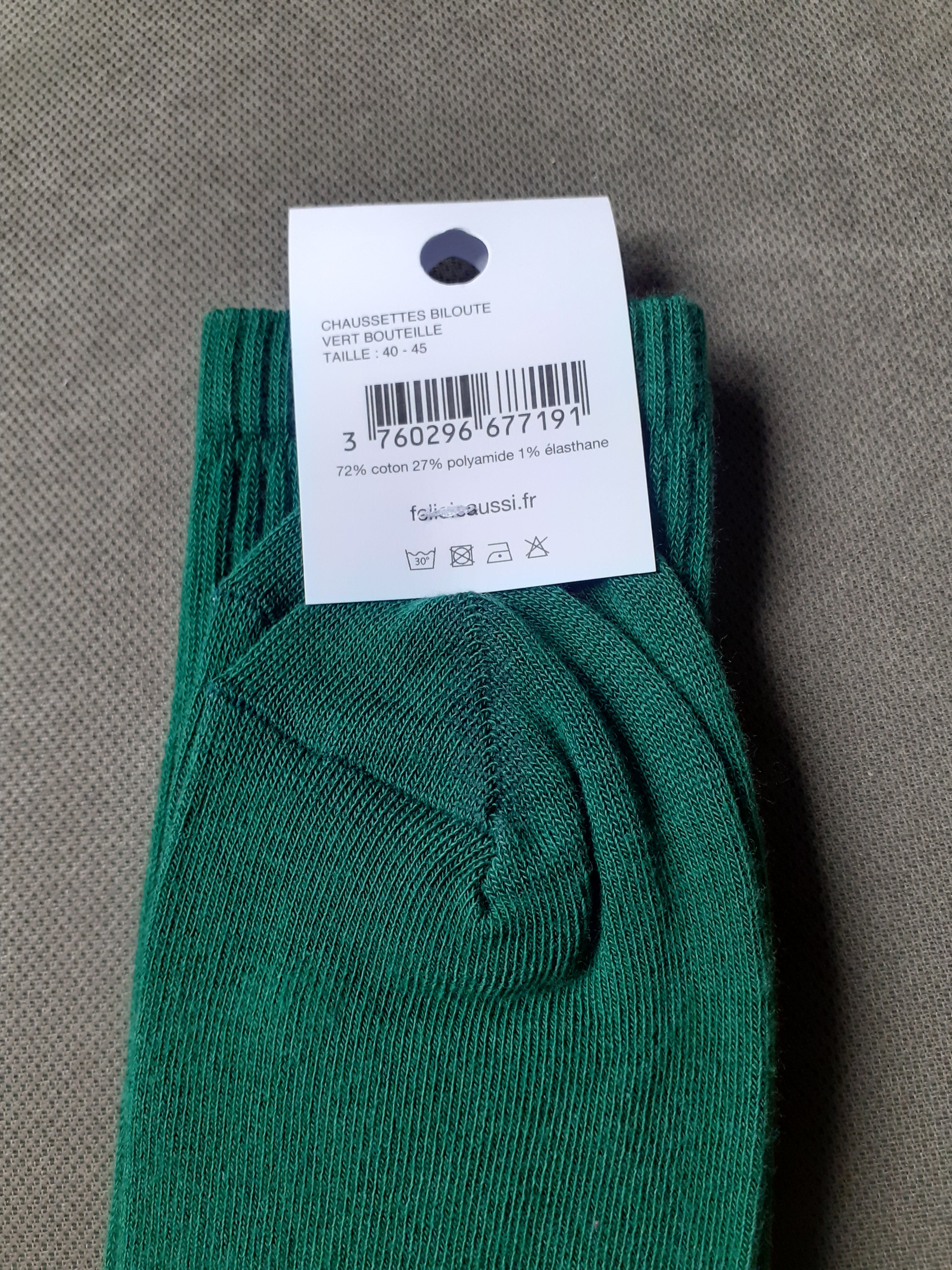 Chaussettes - BILOUTE - vert foncé 40/45