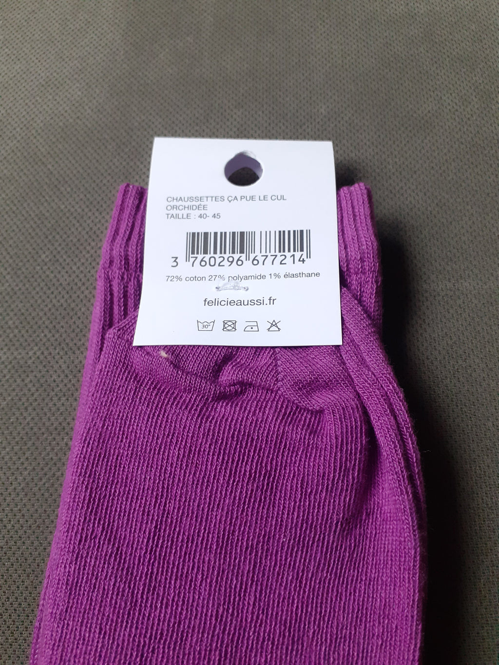 Chaussettes - Ça Pue Le Cul - orchidée 40/45