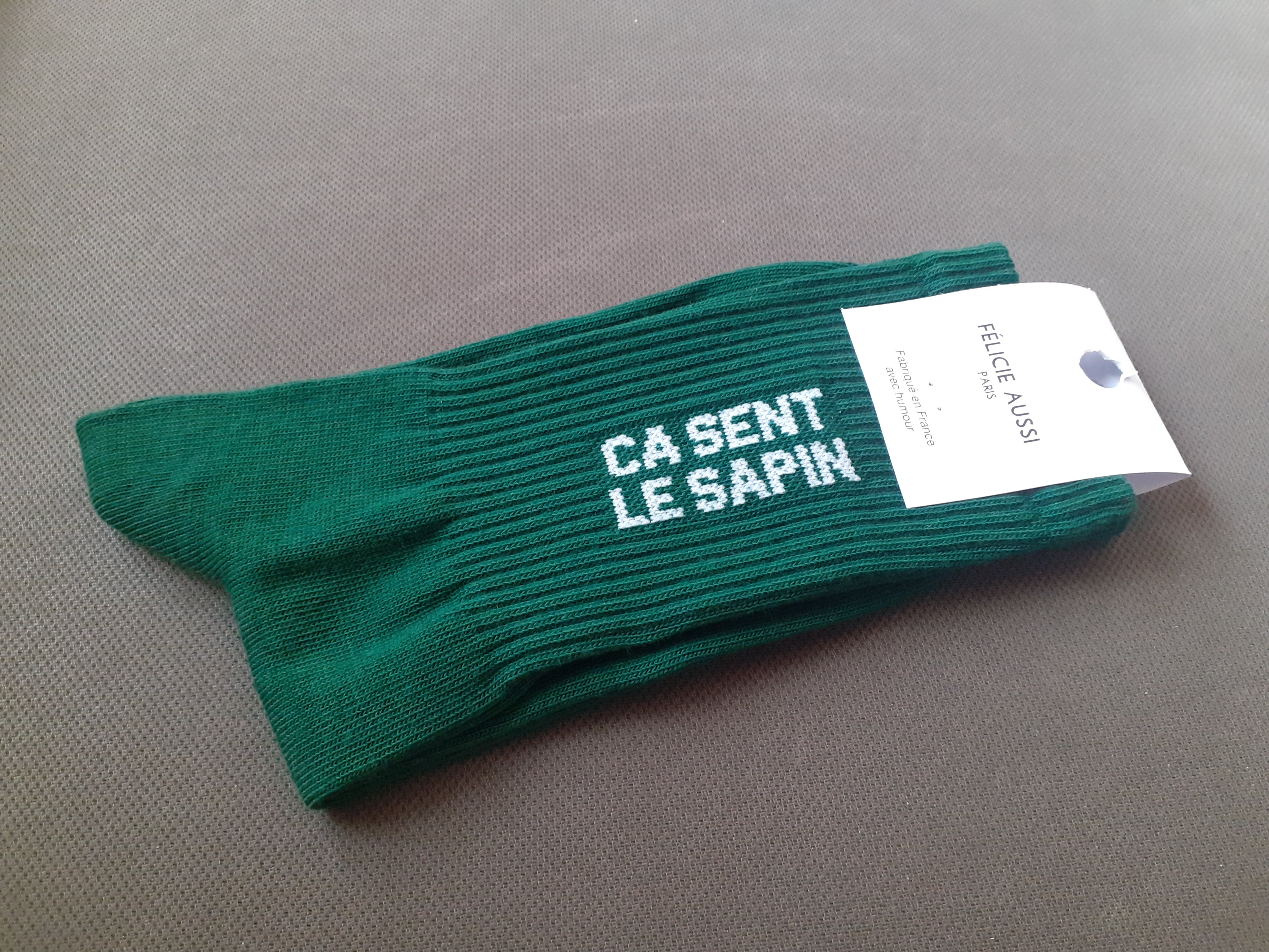 Chaussettes - Ça sent le SAPIN - vert foncé 36/40