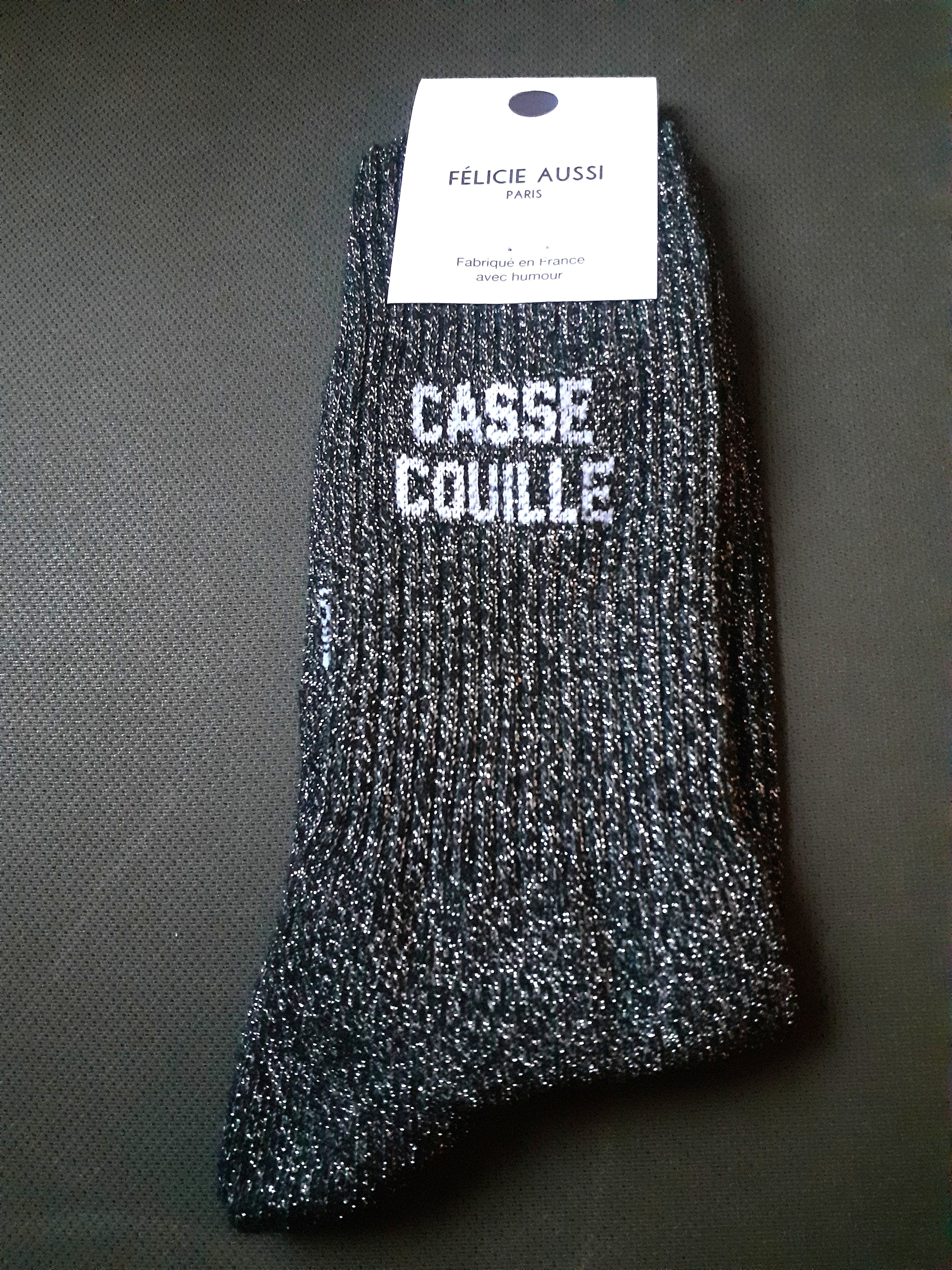 Glitter Socks - CASSE COUILLE - black 36/40