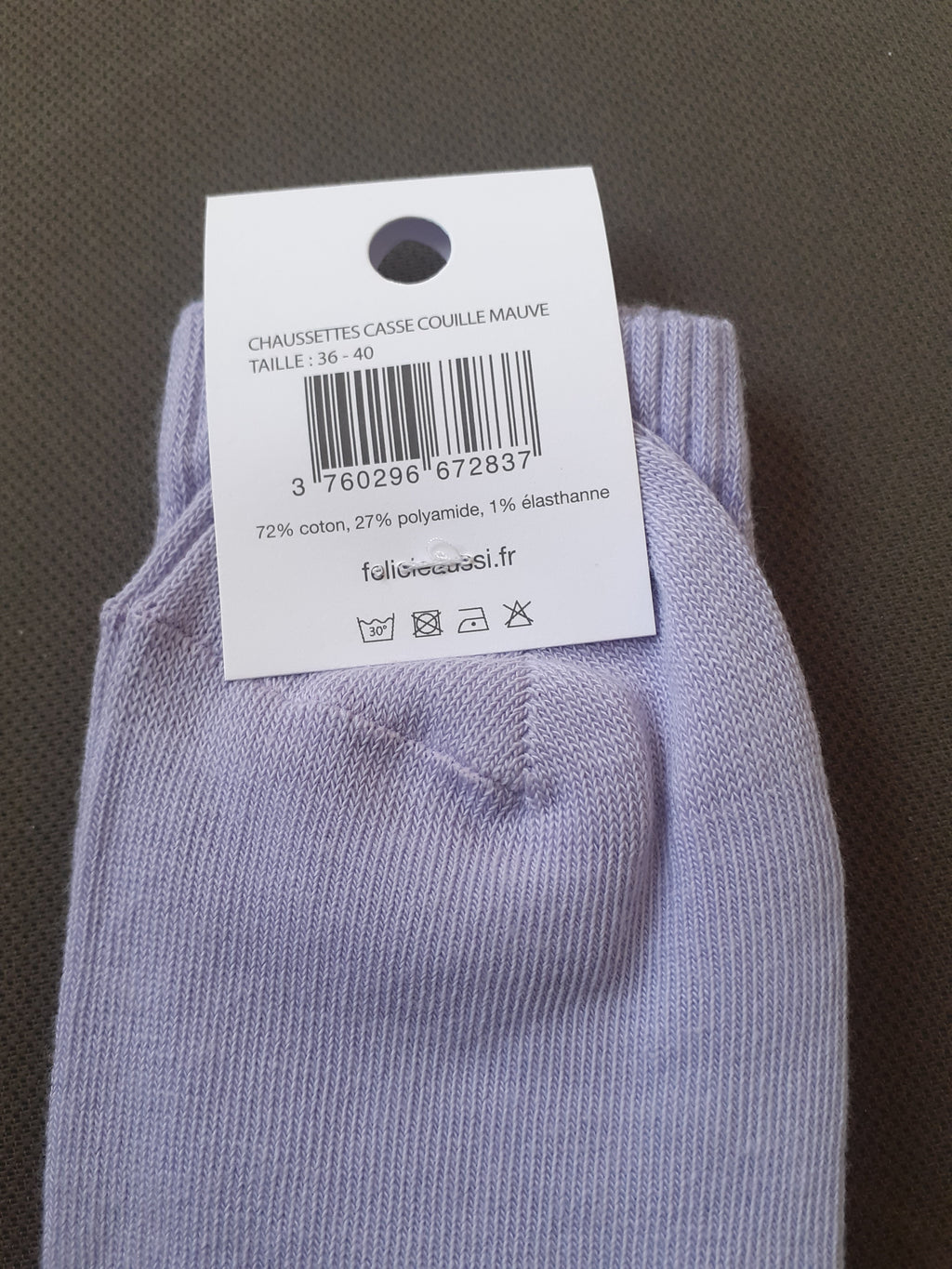 Chaussettes - CASSE COUILLE - mauve 36/40