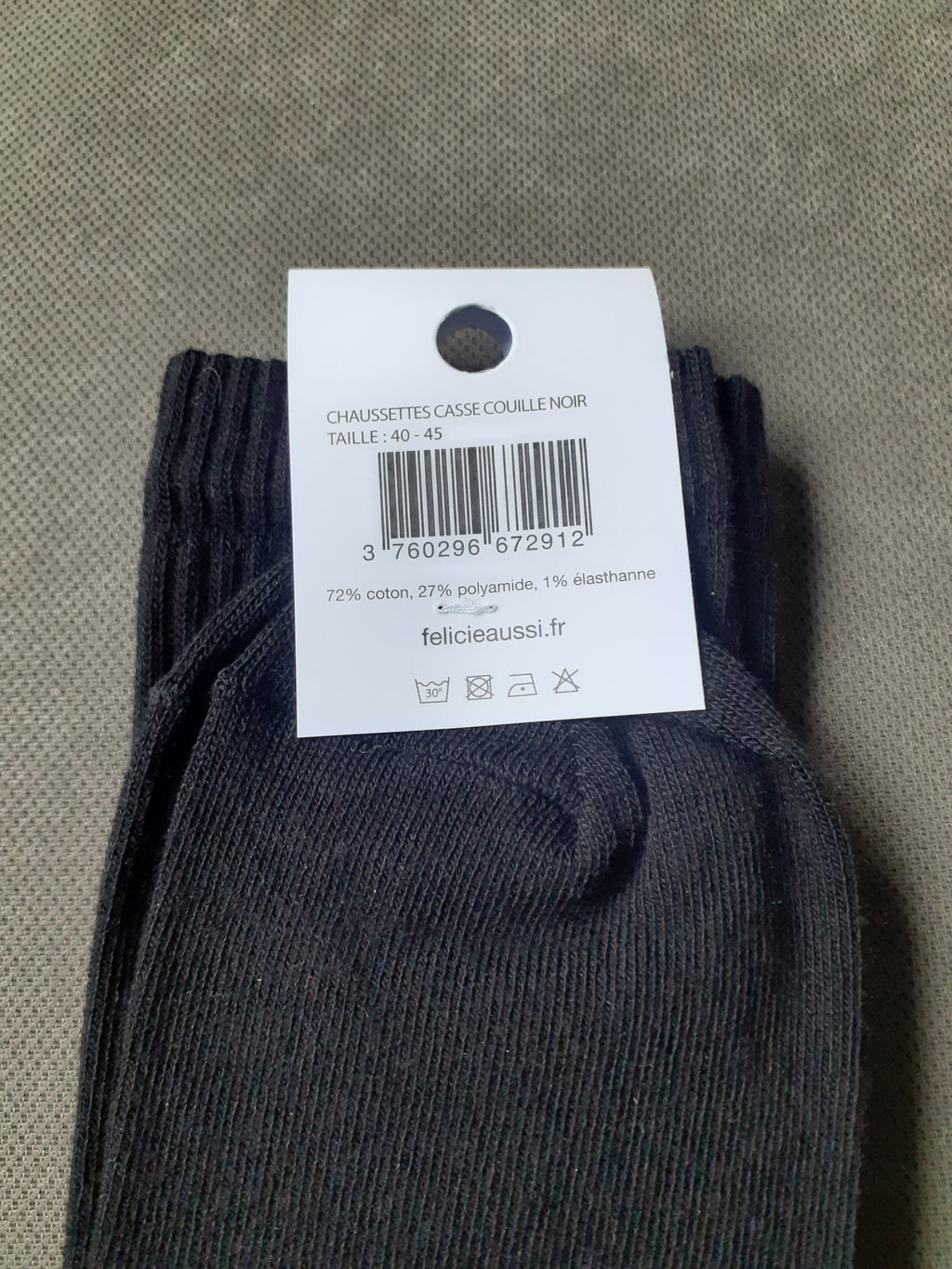 Chaussettes - CASSE COUILLE - noire 40/45
