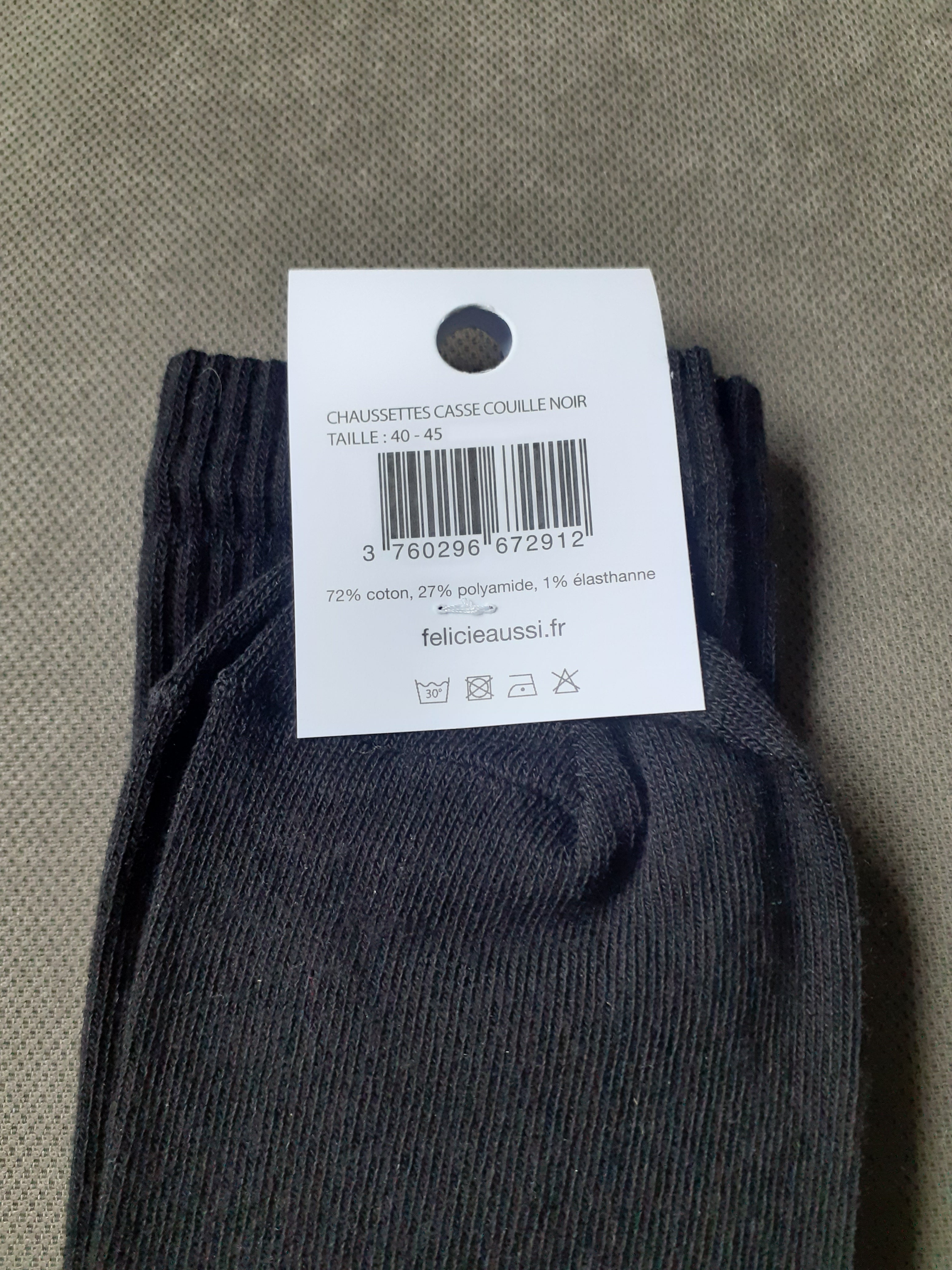 Chaussettes - CASSE COUILLE - noire 40/45