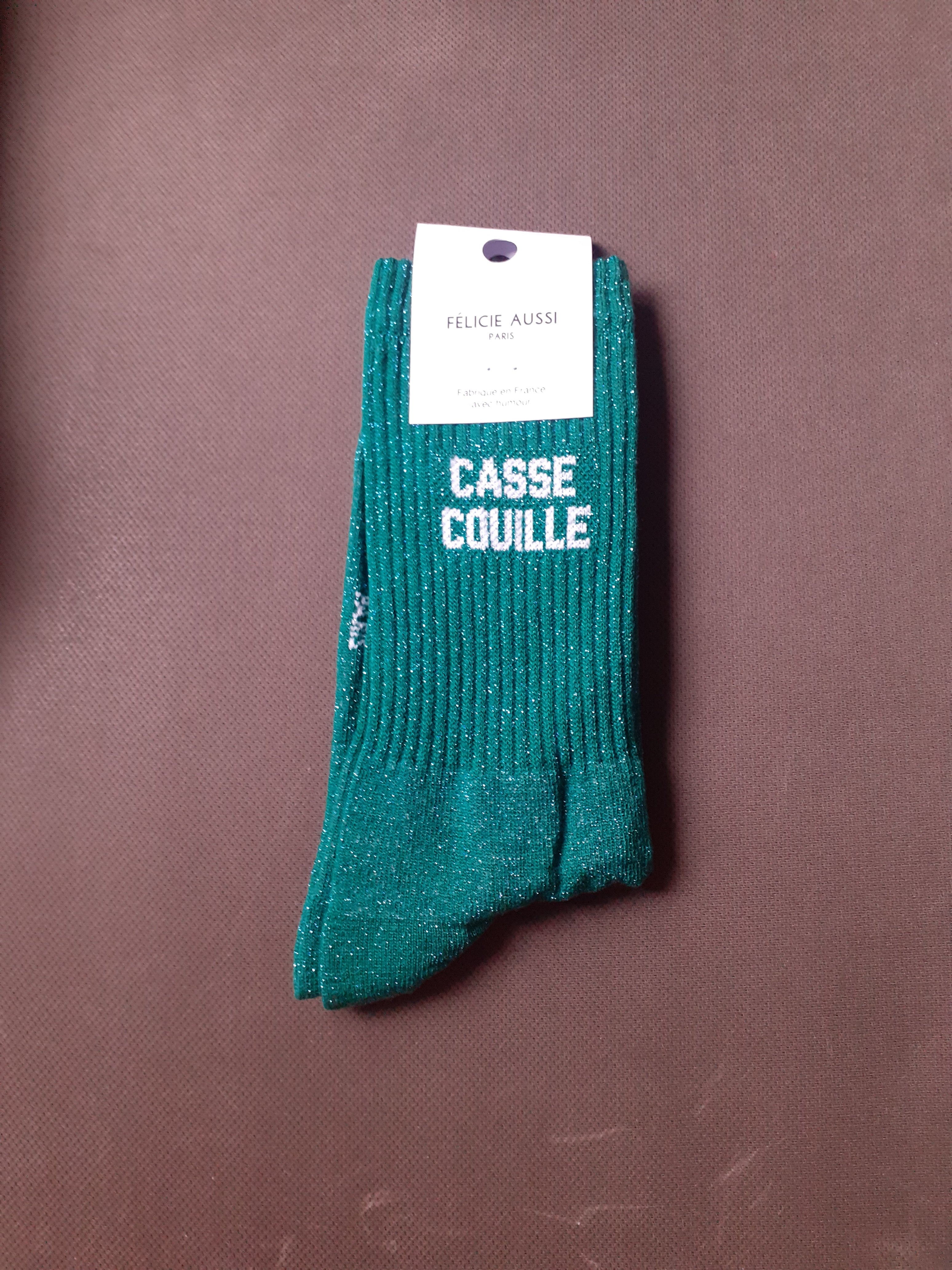 Sparkly socks - CASSE COUILLE - green 36/40
