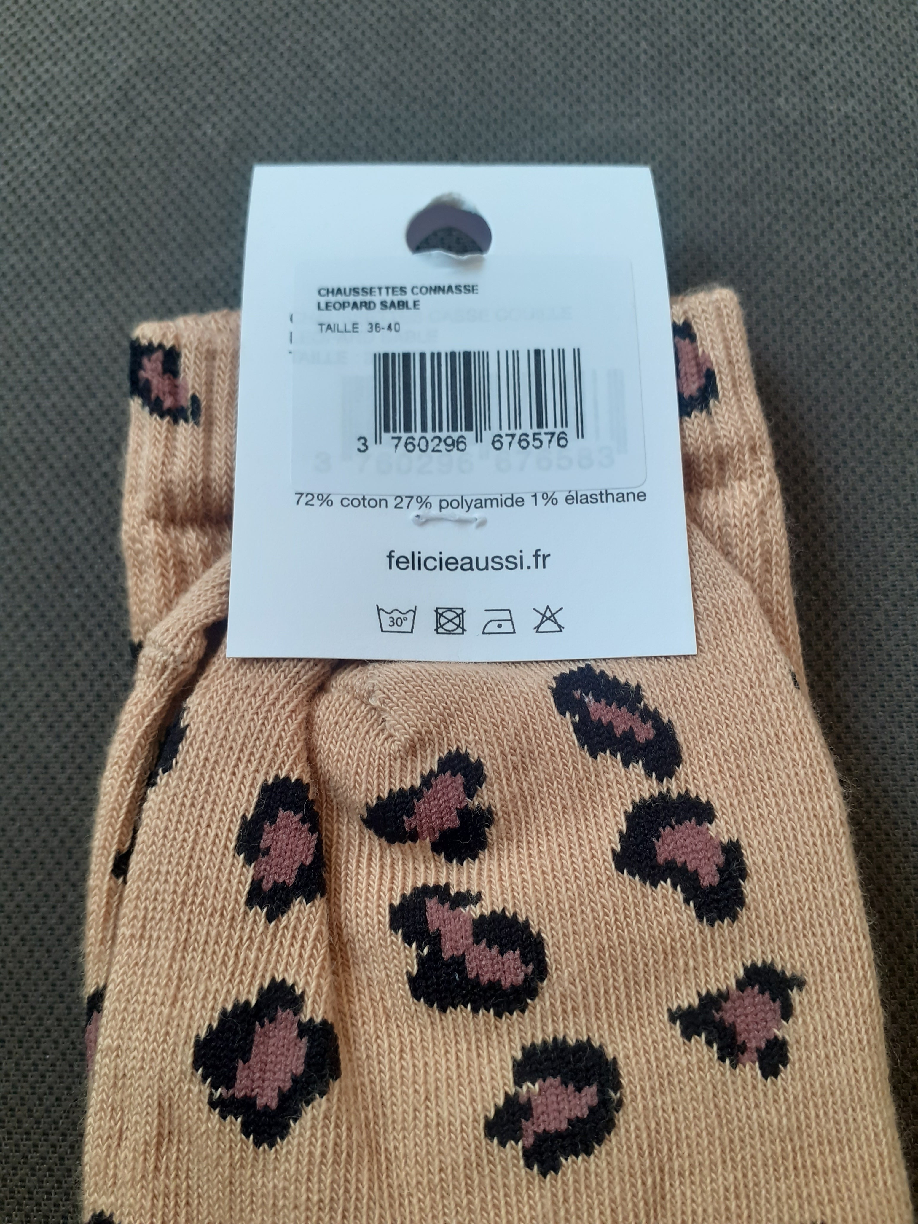 Chaussettes - CONNASSE - léopard 36/40