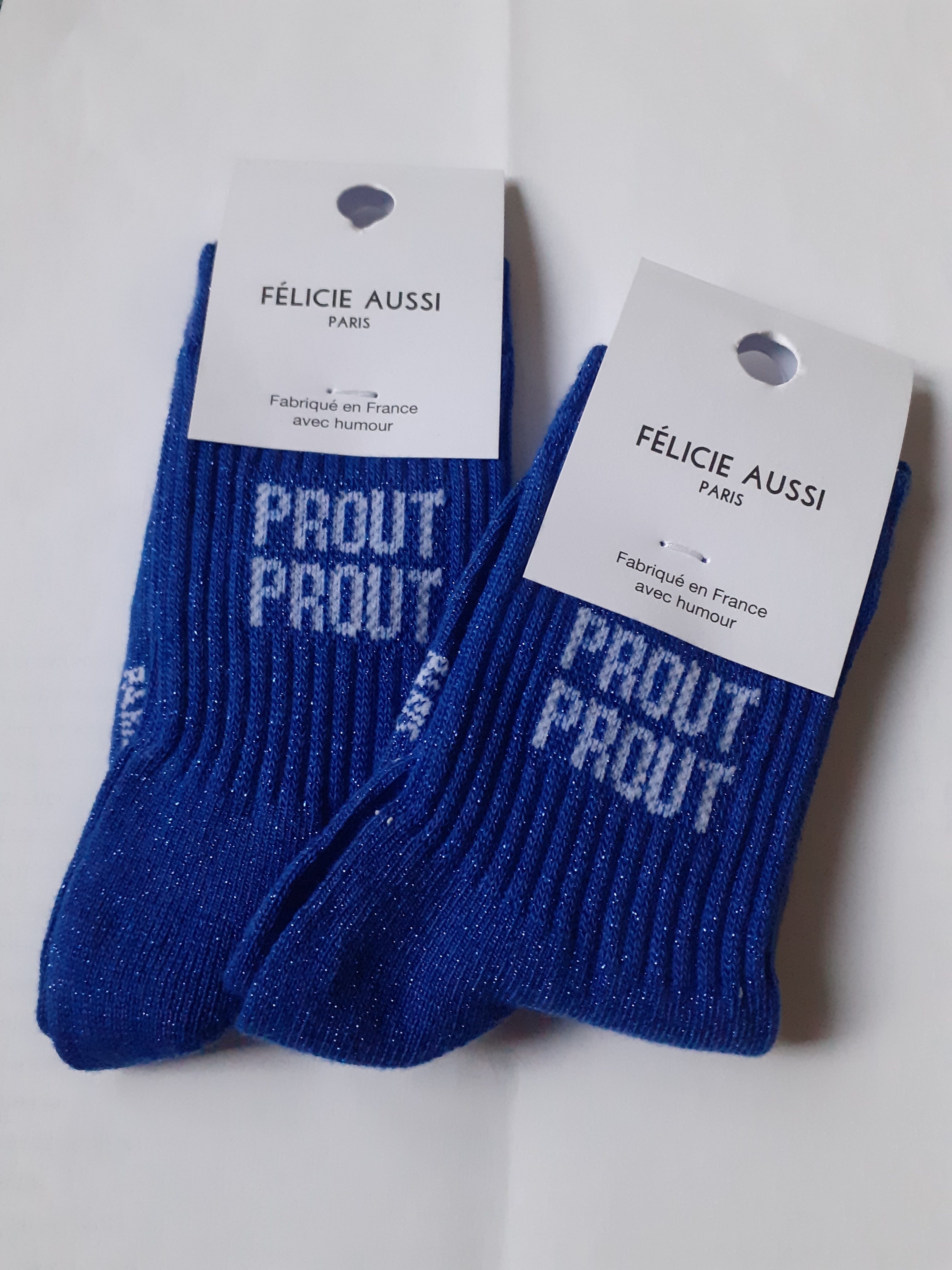 Children's glitter socks - PROUT PROUT - blue (3 sizes)