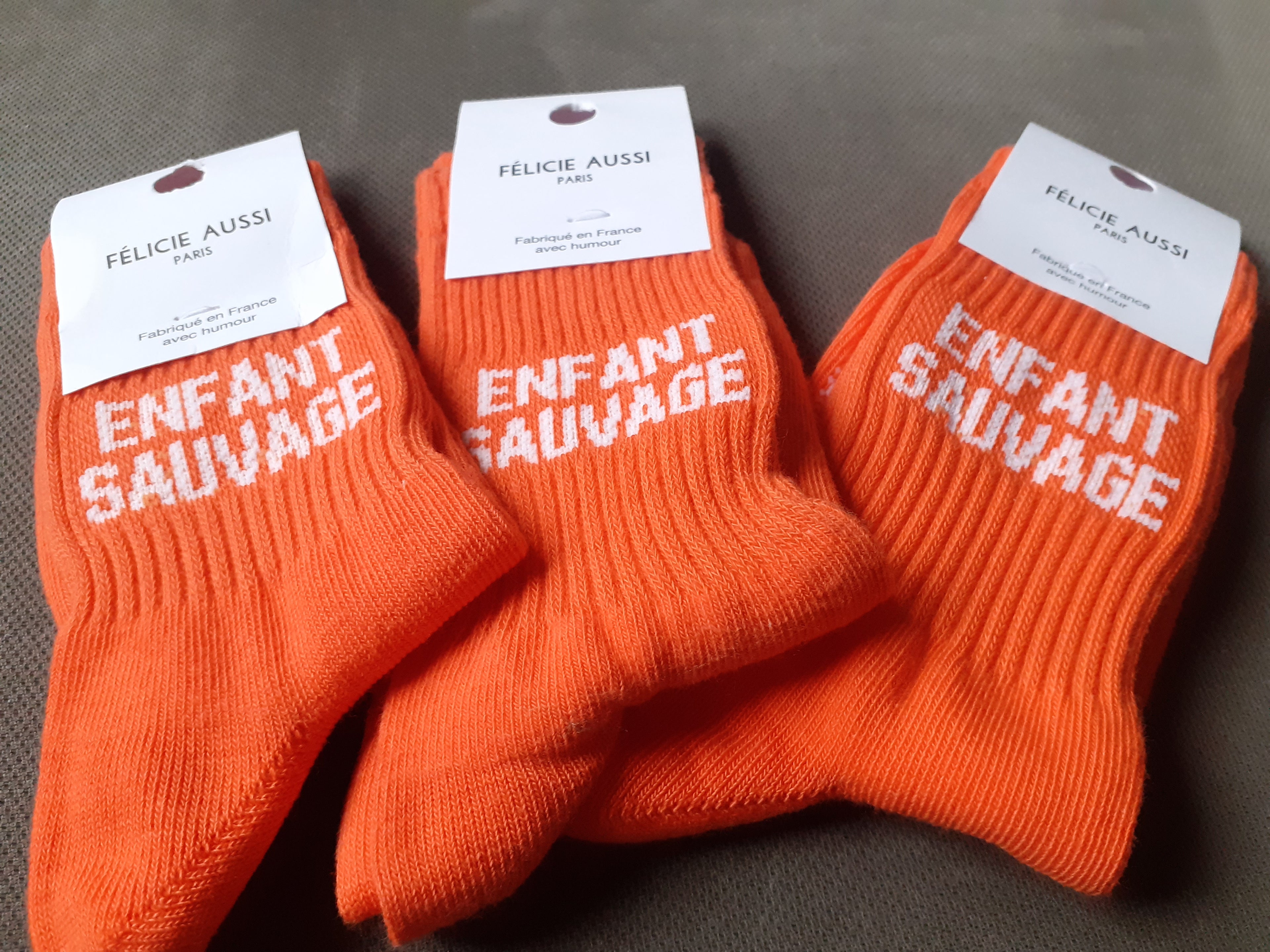 Kids' Socks - ENFANT SAUVAGE - orange (3 sizes)