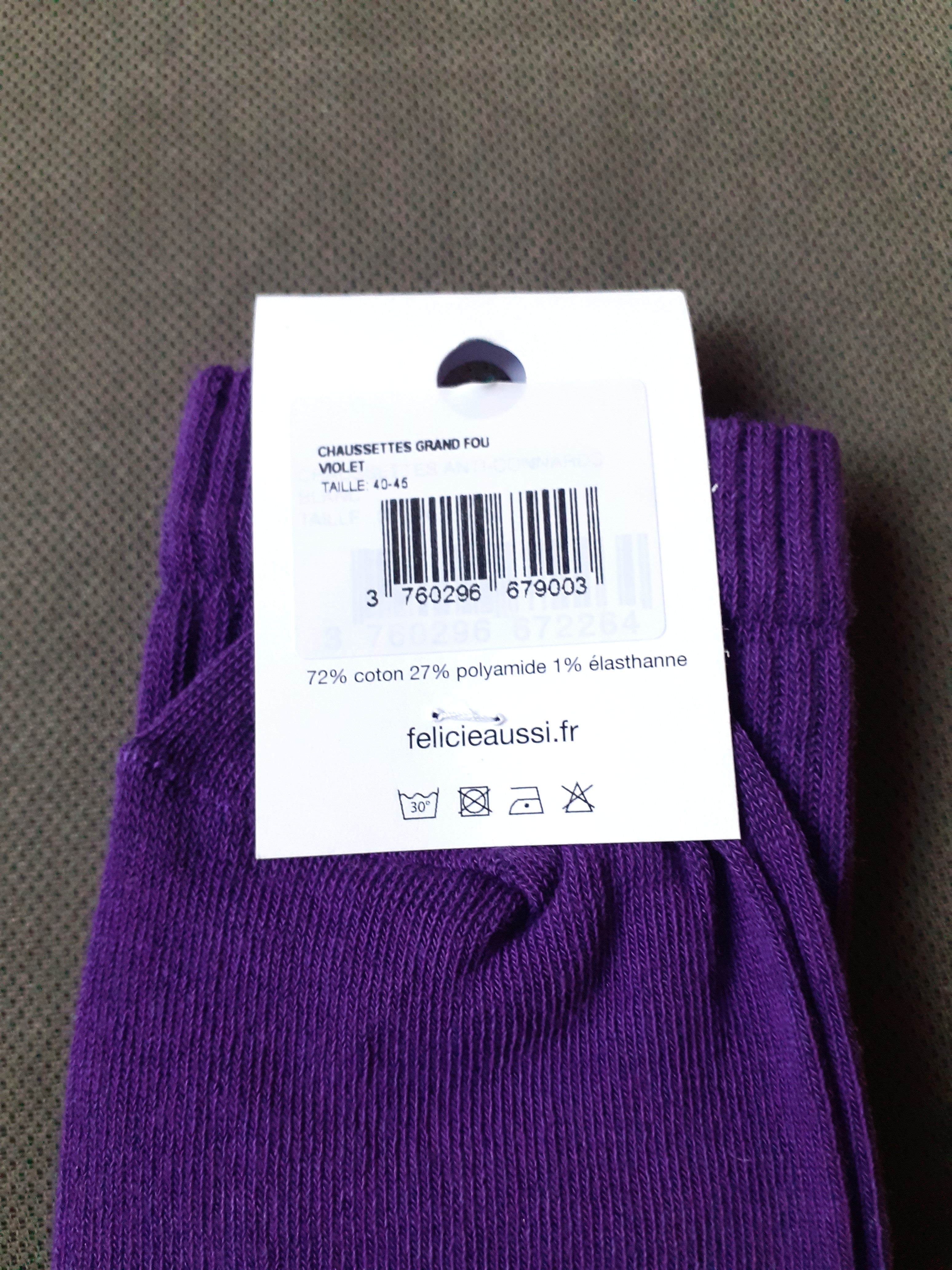 Chaussettes - GRAND FOU - violet 40/45