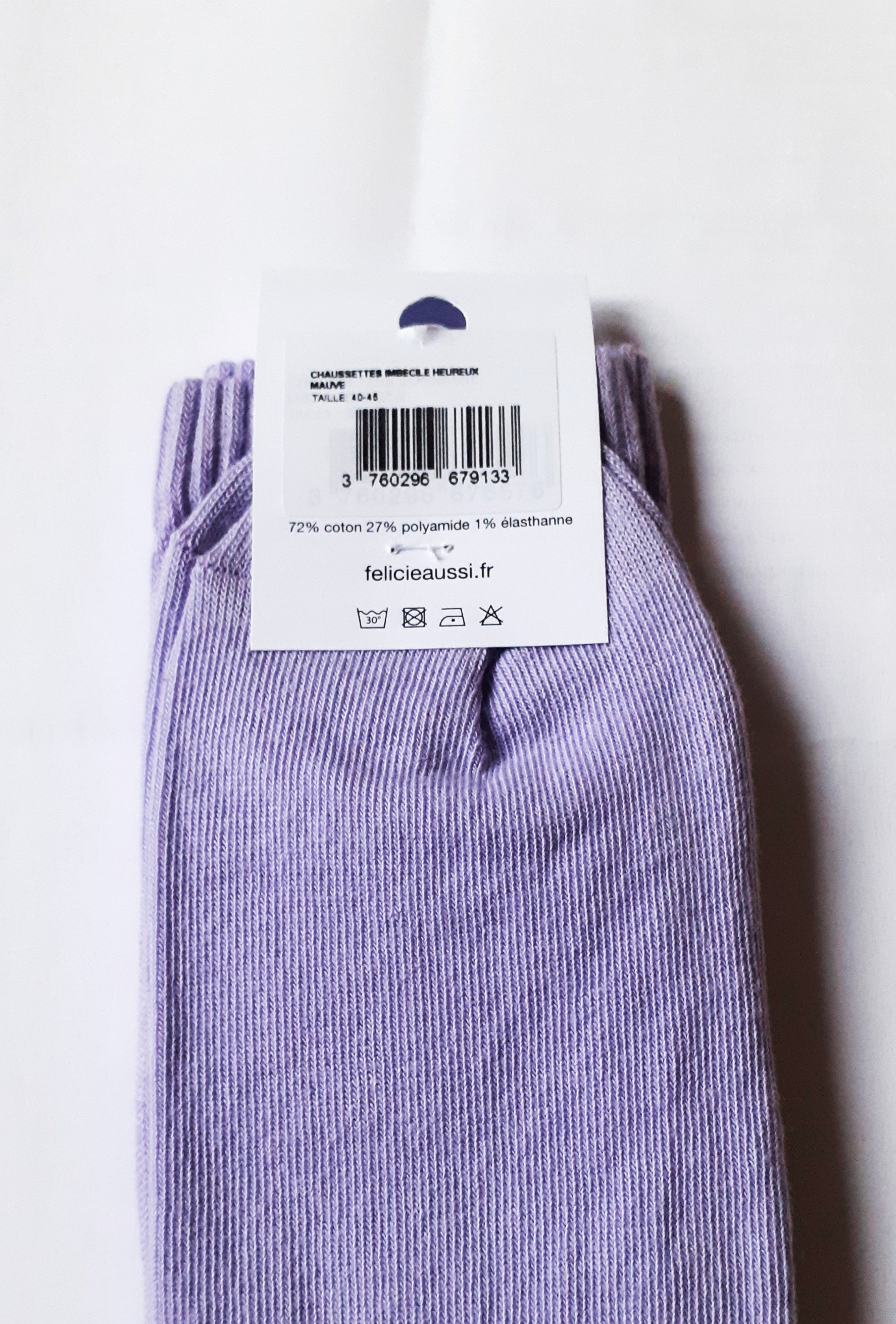 Chaussettes - Imbécile Heureux - lilas 40/45