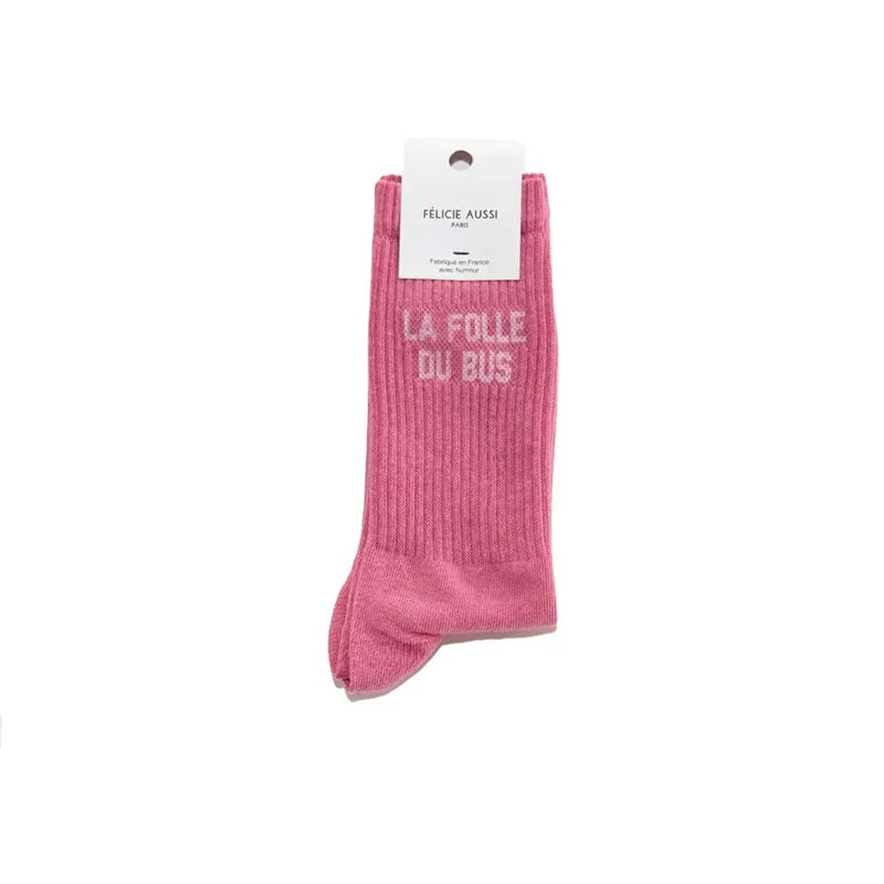 Félicie Aussi - Chaussettes - La Folle du Bus - rose 36/40
