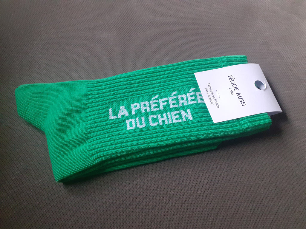 Chaussettes - La Préférée du Chien - vert 36/40