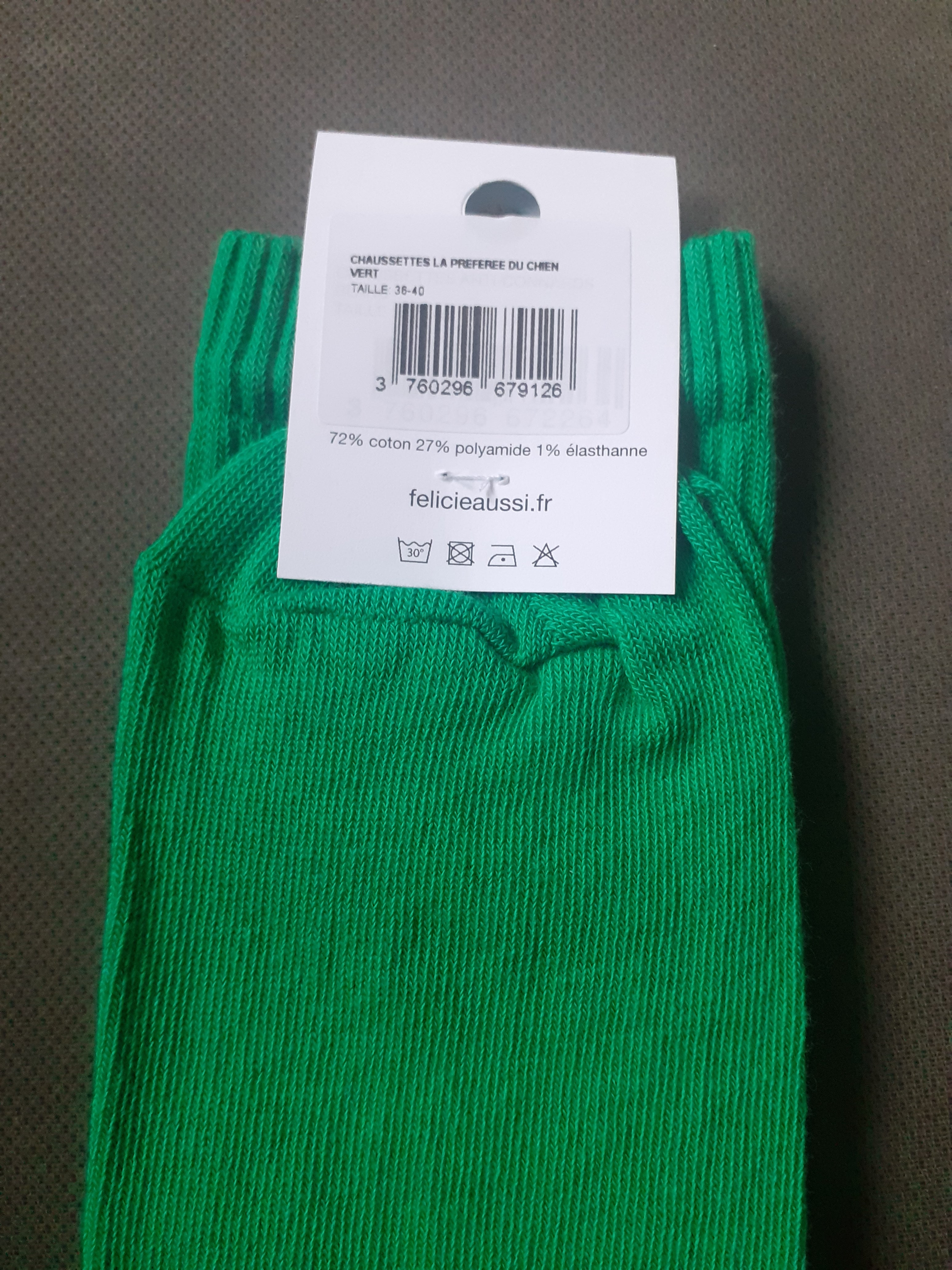 Chaussettes - La Préférée du Chien - vert 36/40