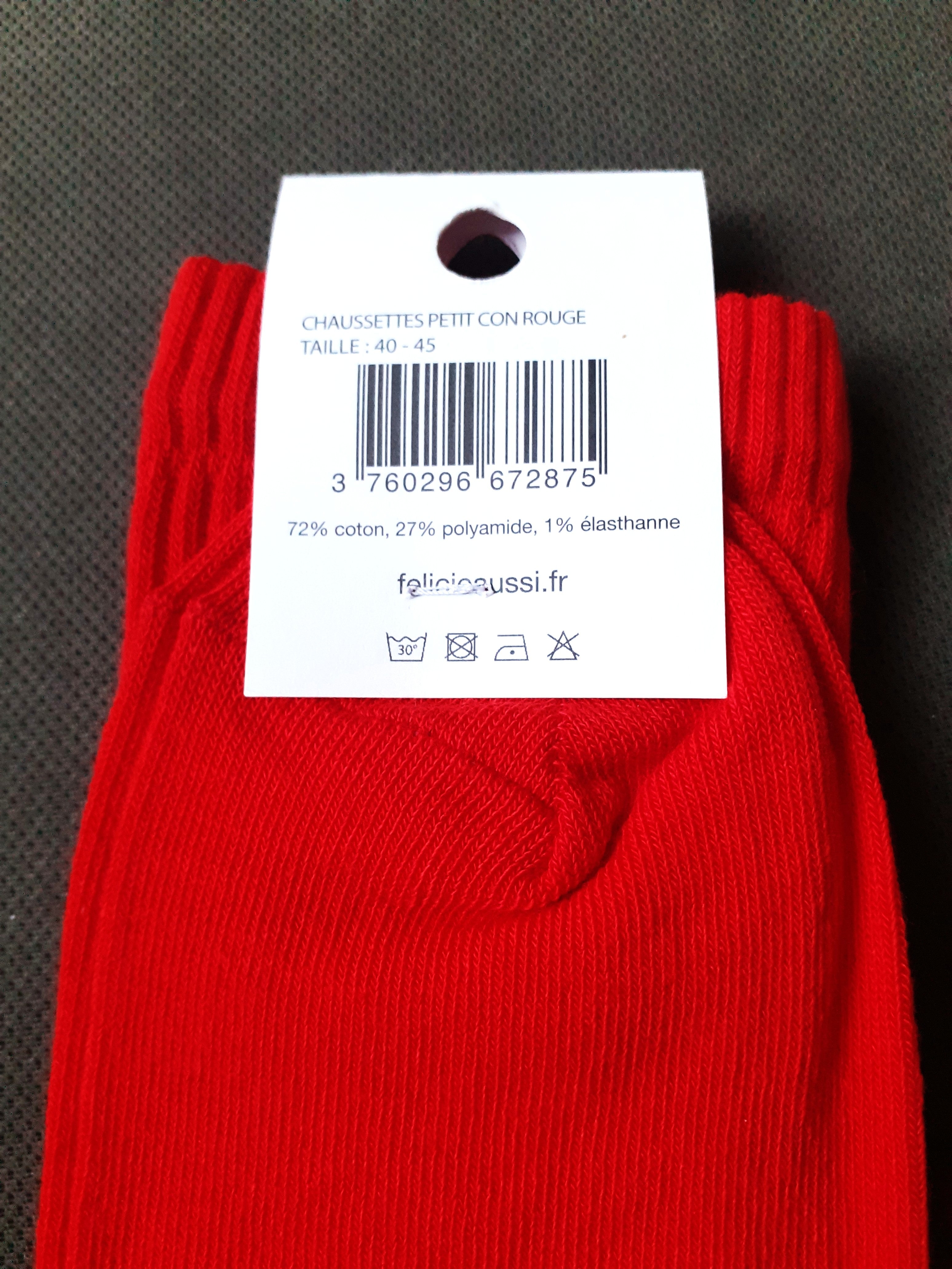 Chaussettes - PETIT CON - rouge 40/45
