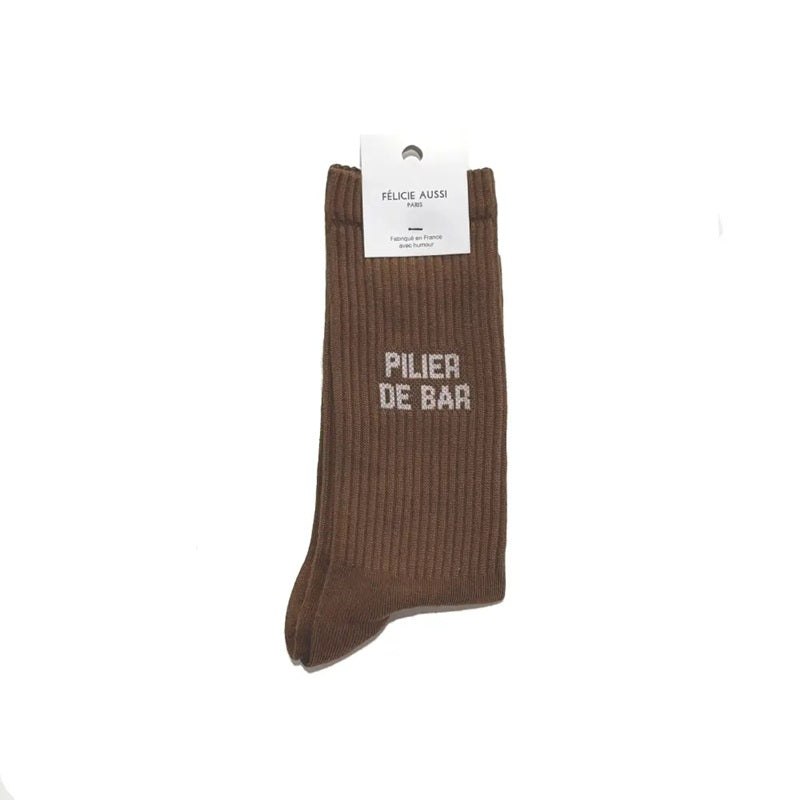 Félicie Aussi - Chaussettes - Pilier de Bar - marron 36/40