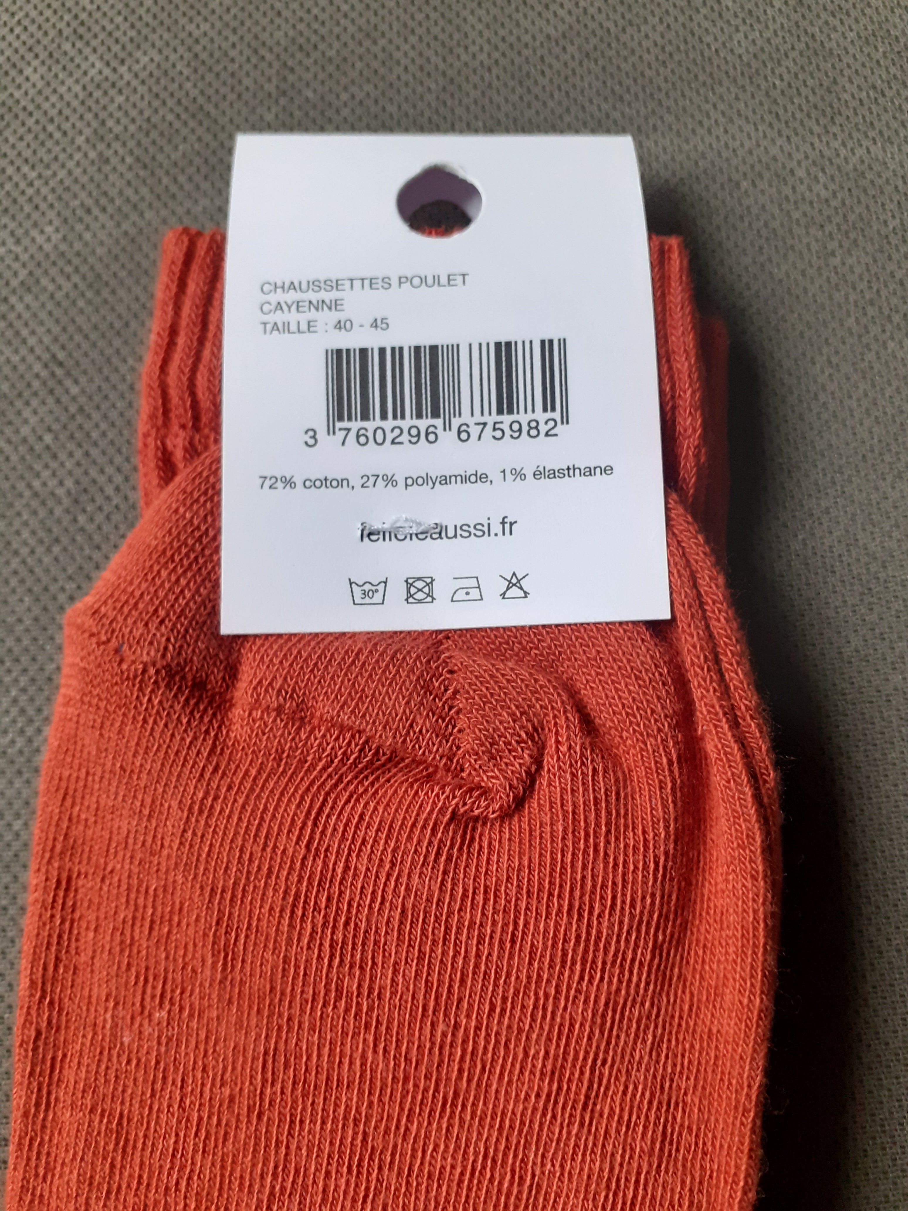 Chaussettes - POULET - cayenne 40/45