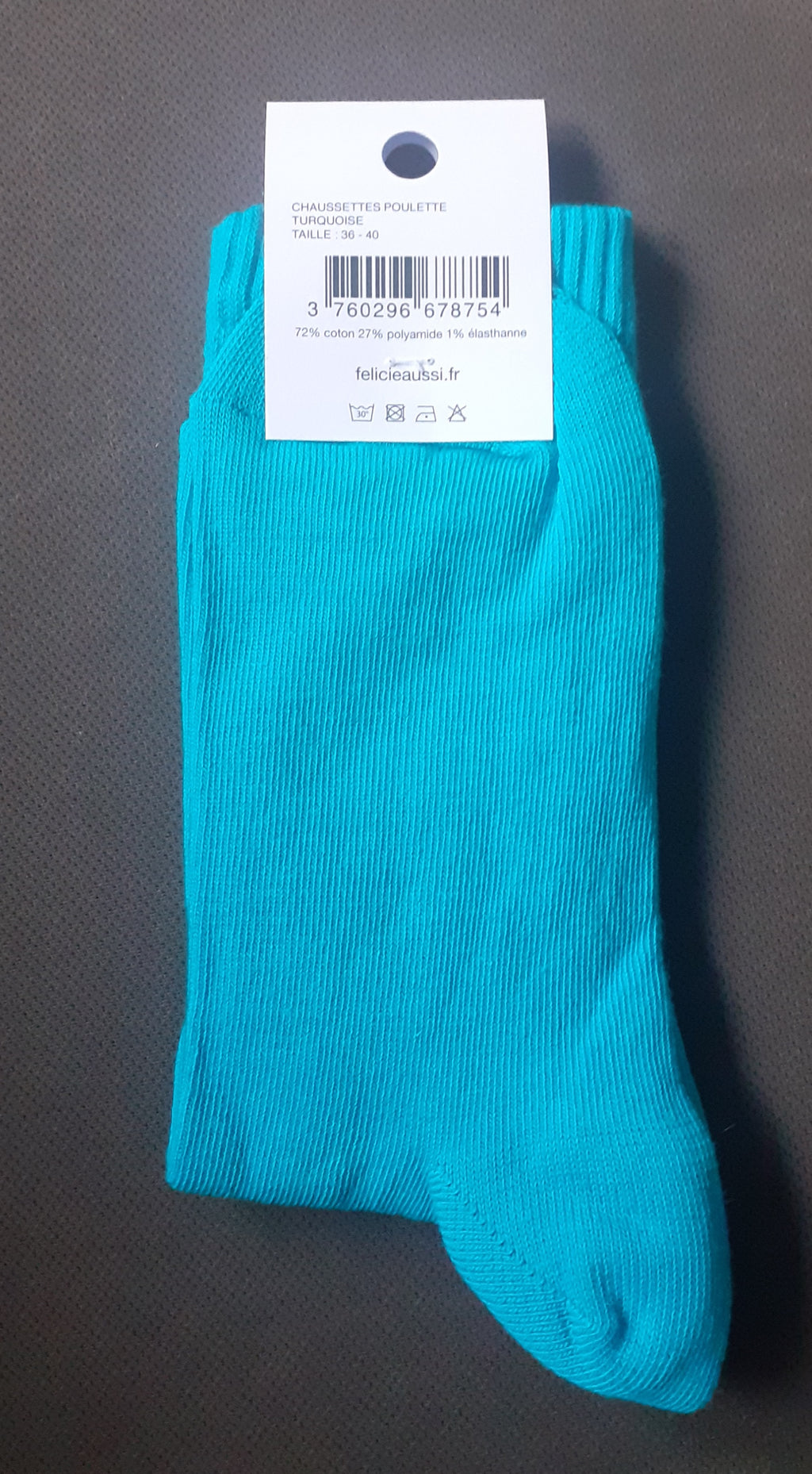 Socks - POULETTE - turquoise 36/40