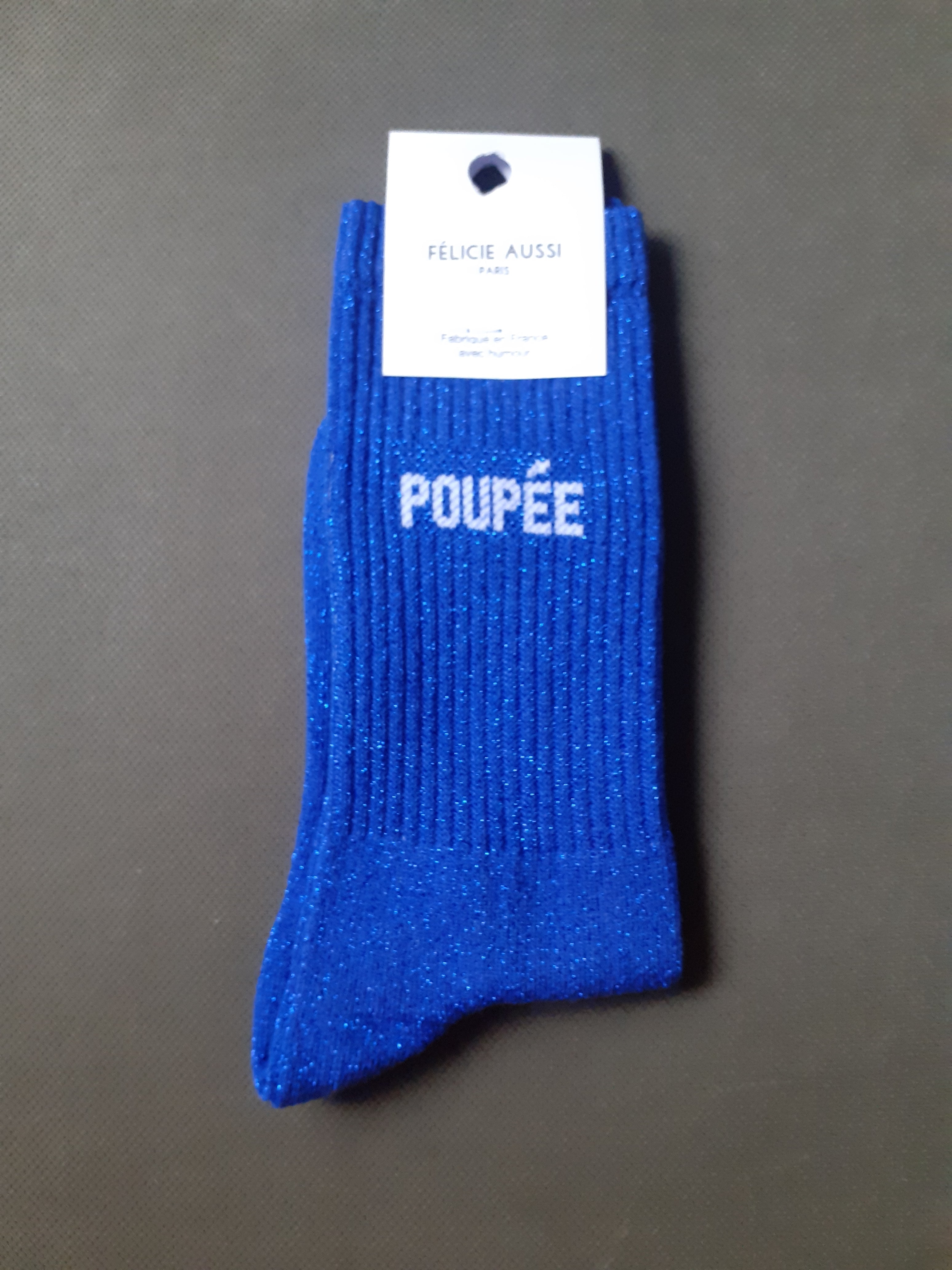 Sparkly Socks - POUPEE - blue 36/40